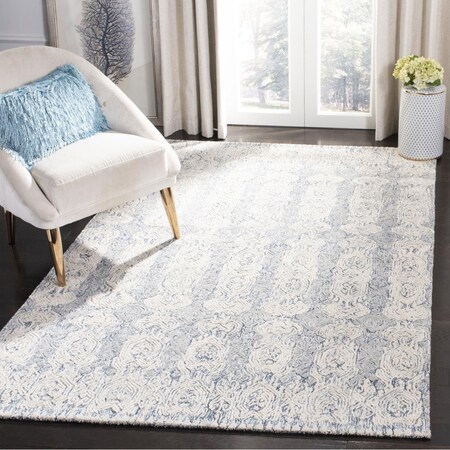 Safavieh 4 x 6 in. Hand-Tufted Glamour Contemporary Rectangle Viscose Rug Blue & Ivory GLM536M-4